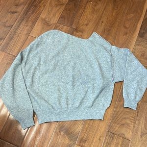 Off shoulder slouch sweater